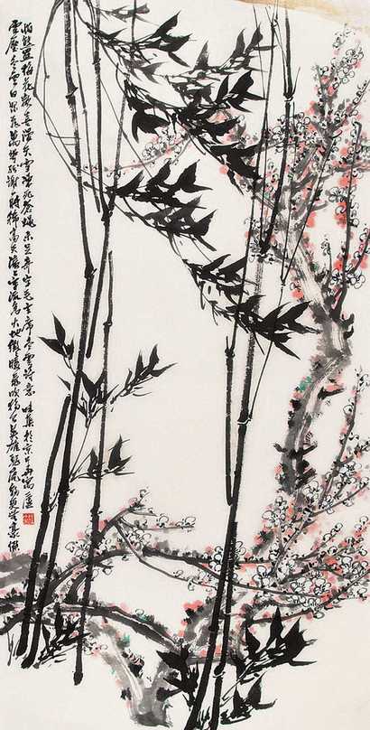 郭味蕖 双清 立轴